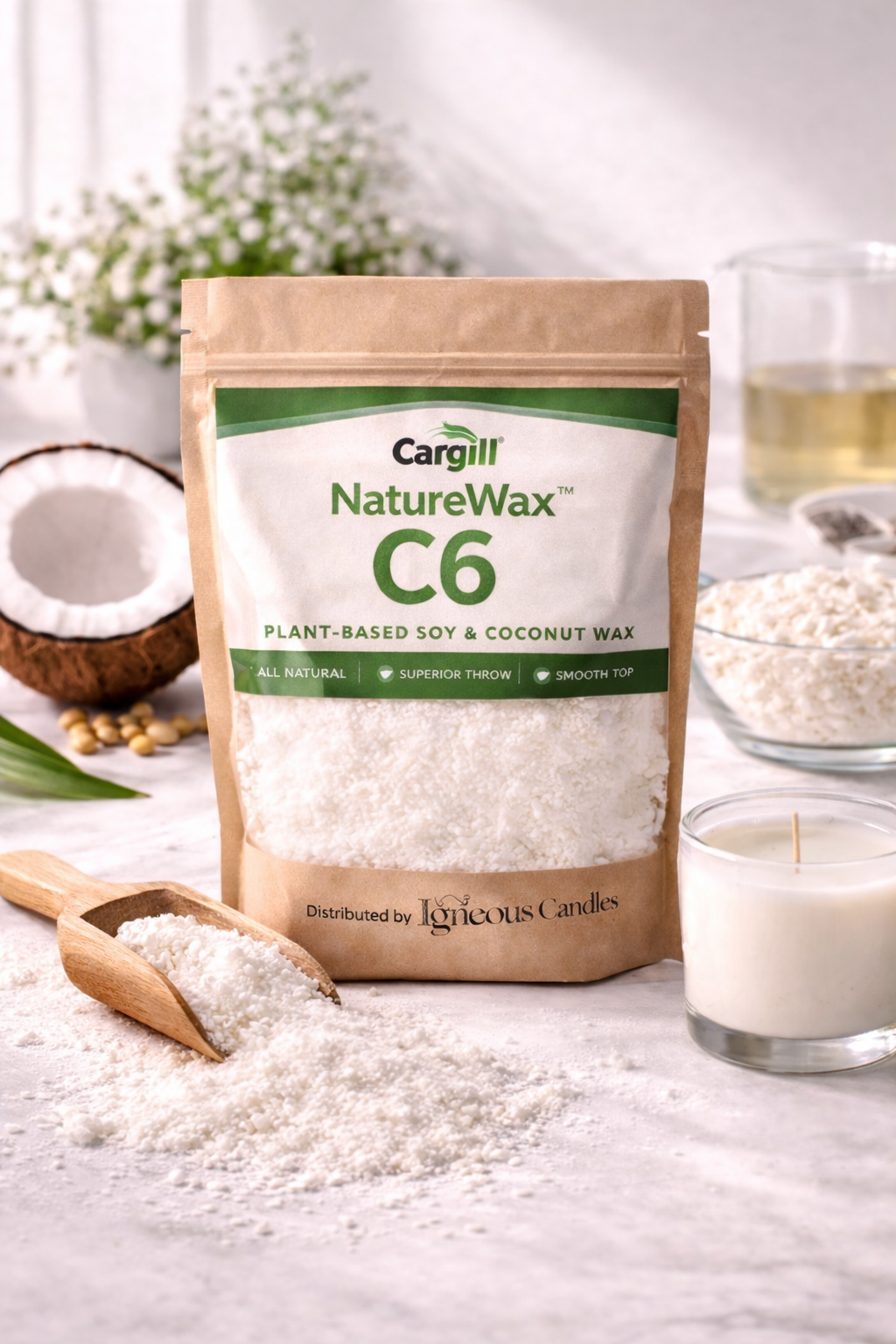 Φυτικό κερί σόγιας/καρύδας NatureWax C-6