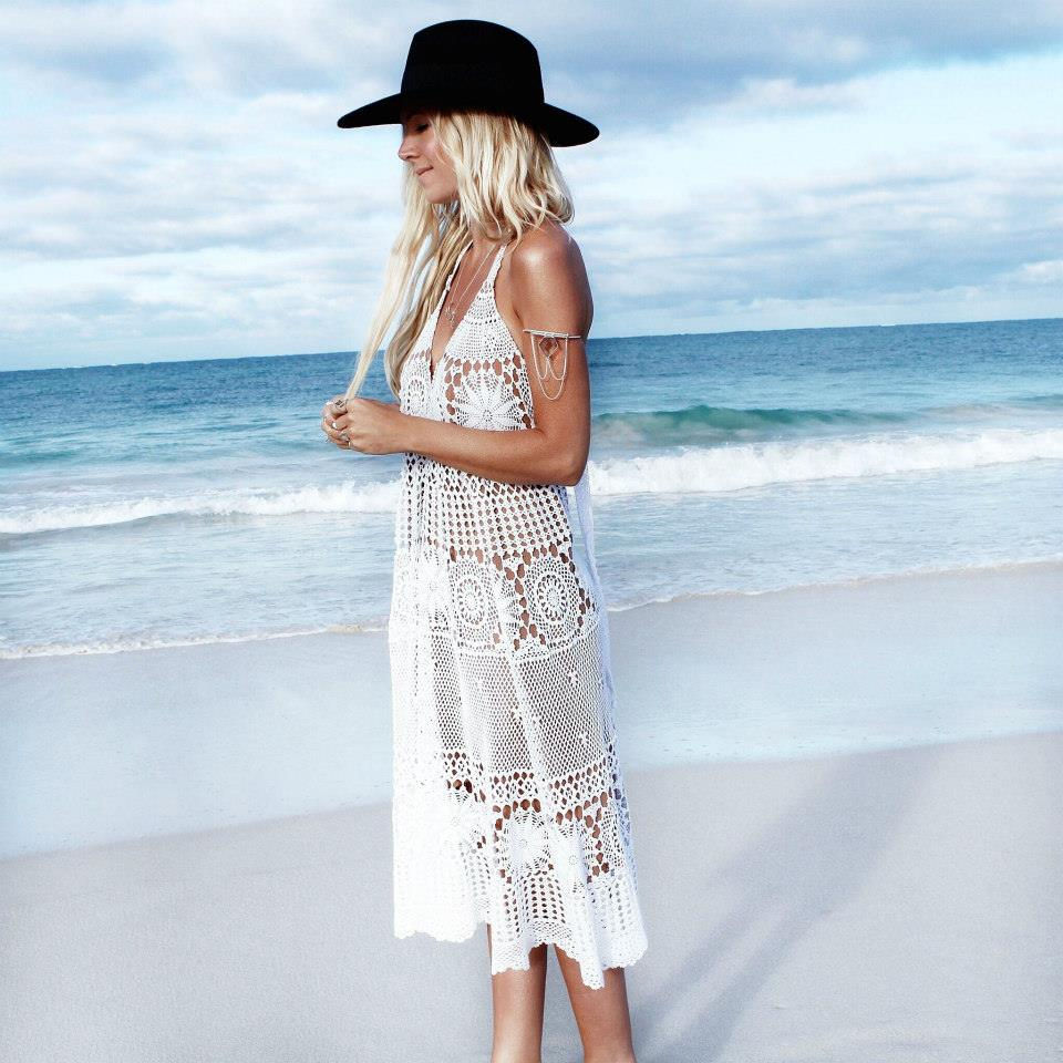 Thumbnail: Crochet Peek-A-Boo Dress by LOVEleigh Designs