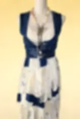 Thumbnail: Patchwork outfit with denim bolero
