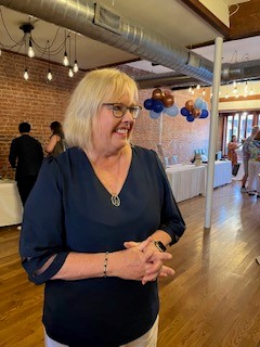 Cindy Girman smiling at book launch