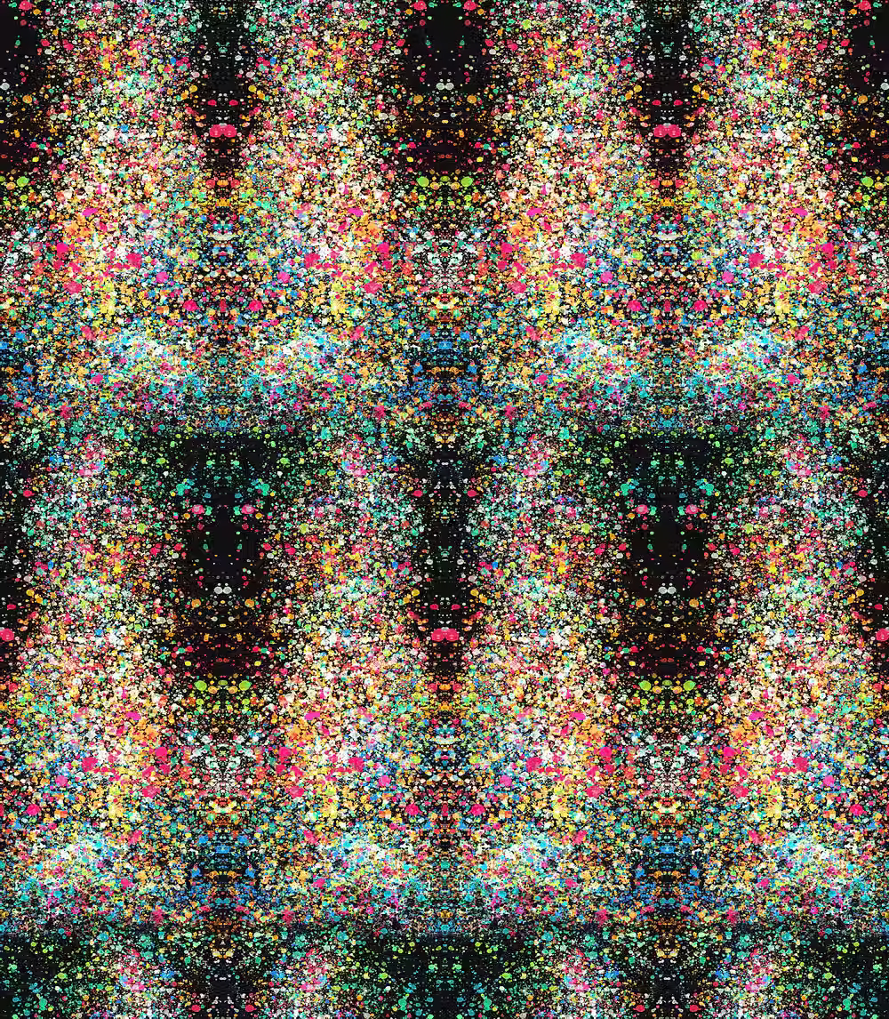 Rainbow Confetti  Upholstery Print