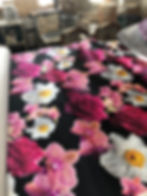 floral upholstery fabric, large floral print, velvet floral print