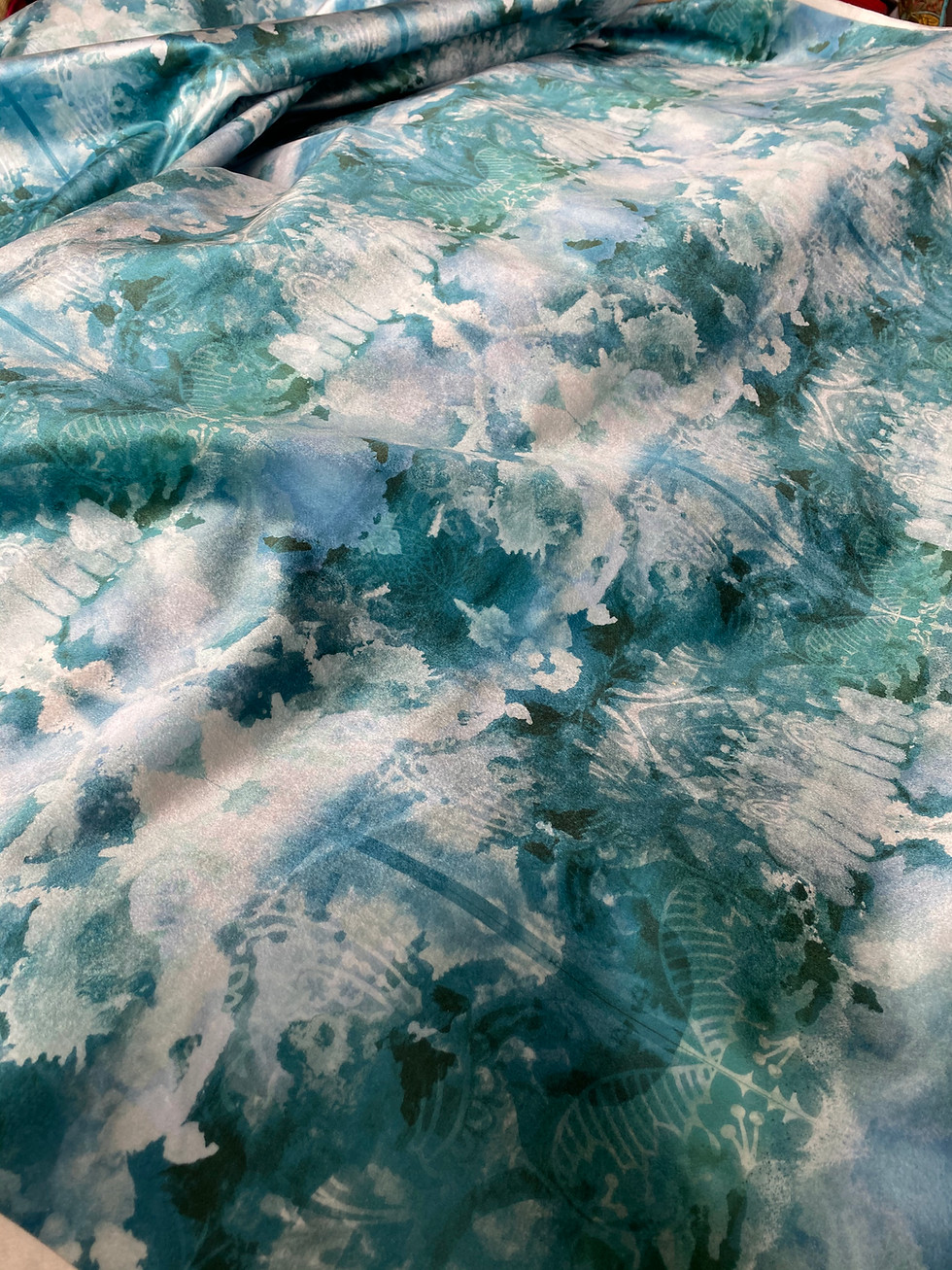 blue green turquoise upholstery fabric