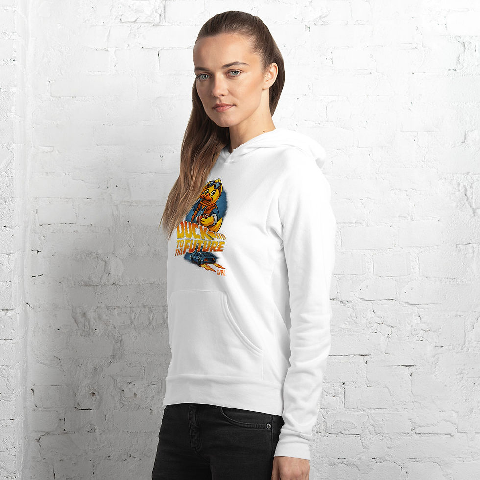 Thumbnail: Duck To The Future Unisex hoodie