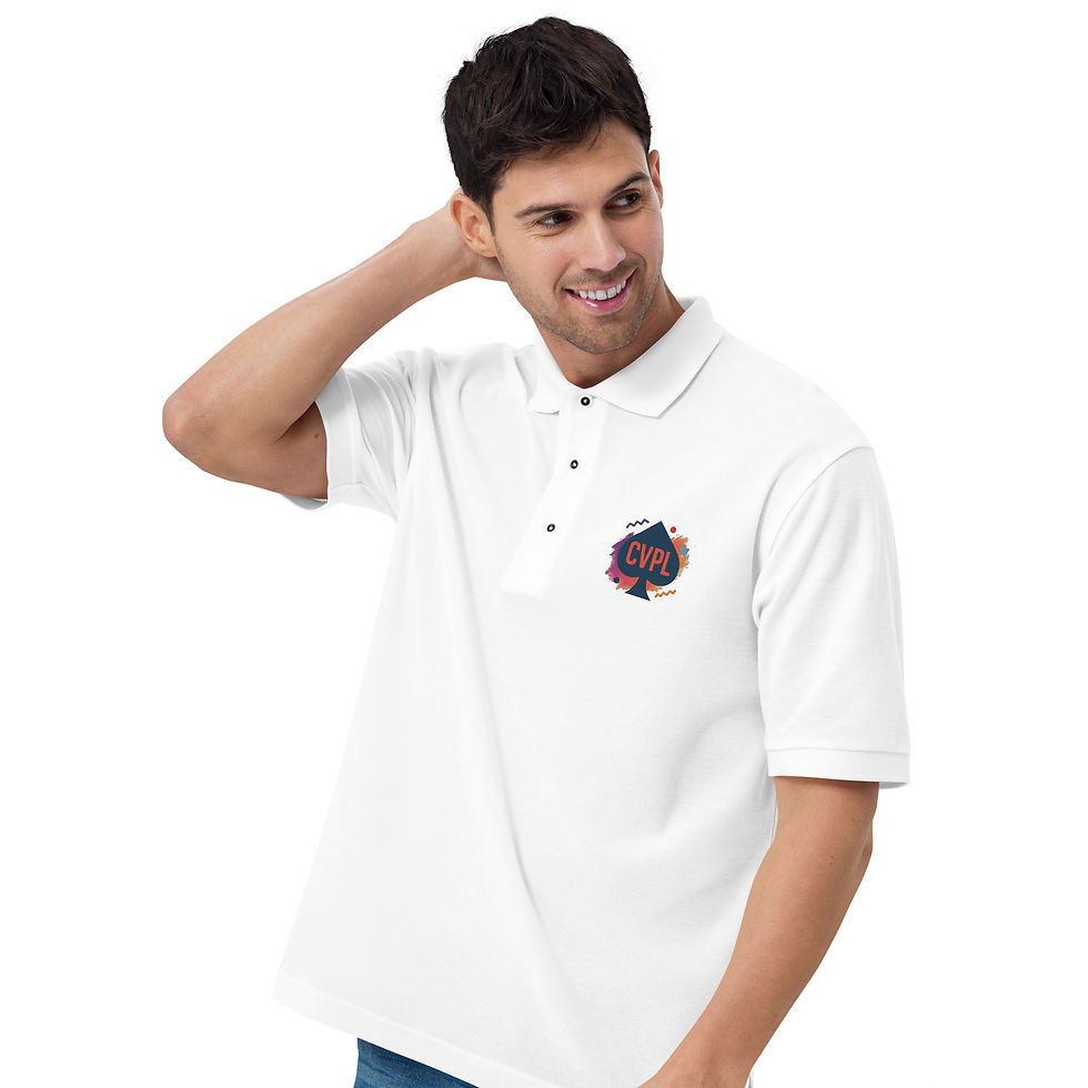 Thumbnail: Men's Embroidered Polo 90's Spade