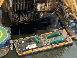 Shoreline clean-up and oil recovery continues