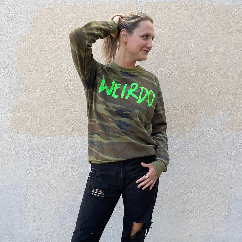 Thumbnail: Camo Weirdo Slim Fit  Sweatshirt - Unisex