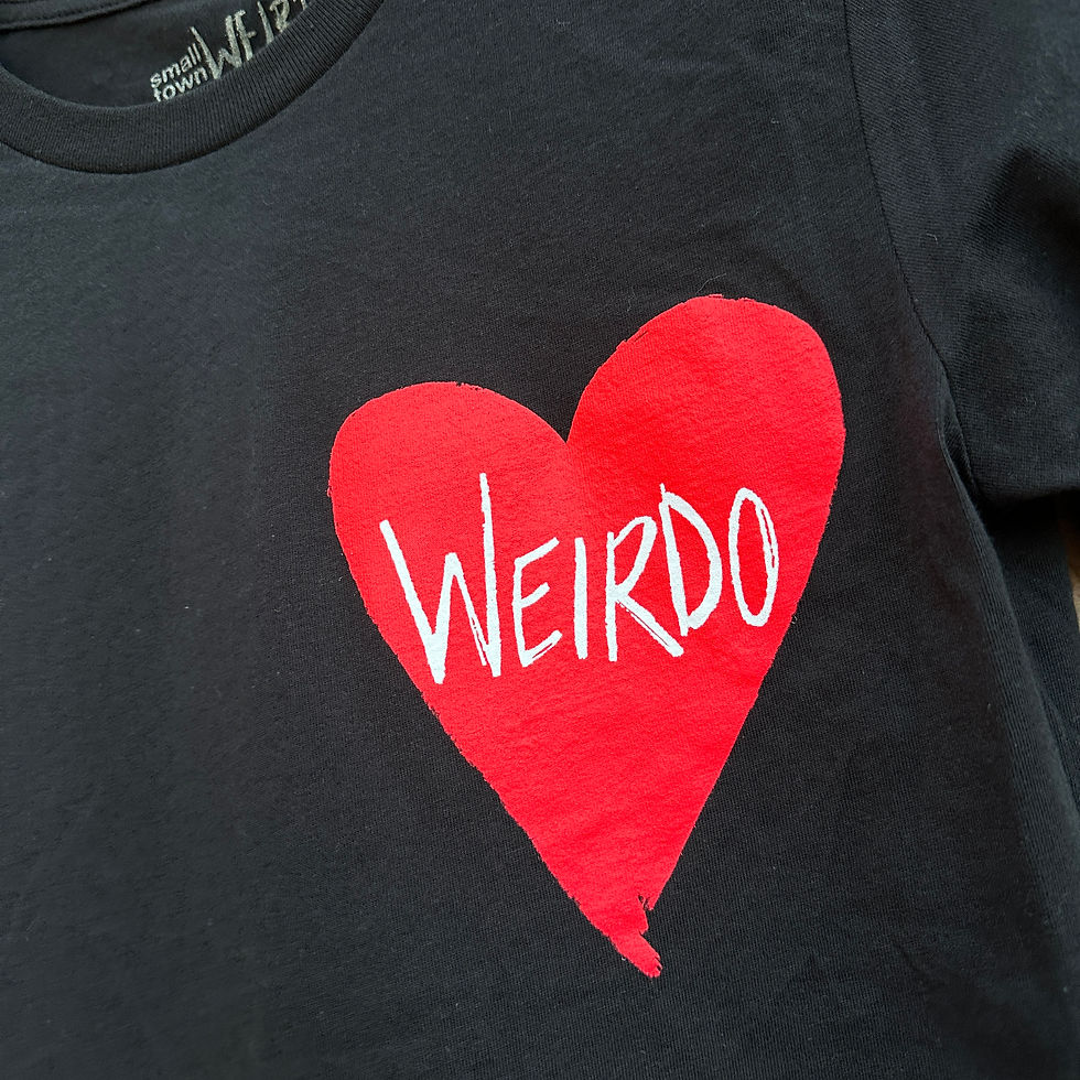Thumbnail: Weirdo at Heart -Black Tee Unisex