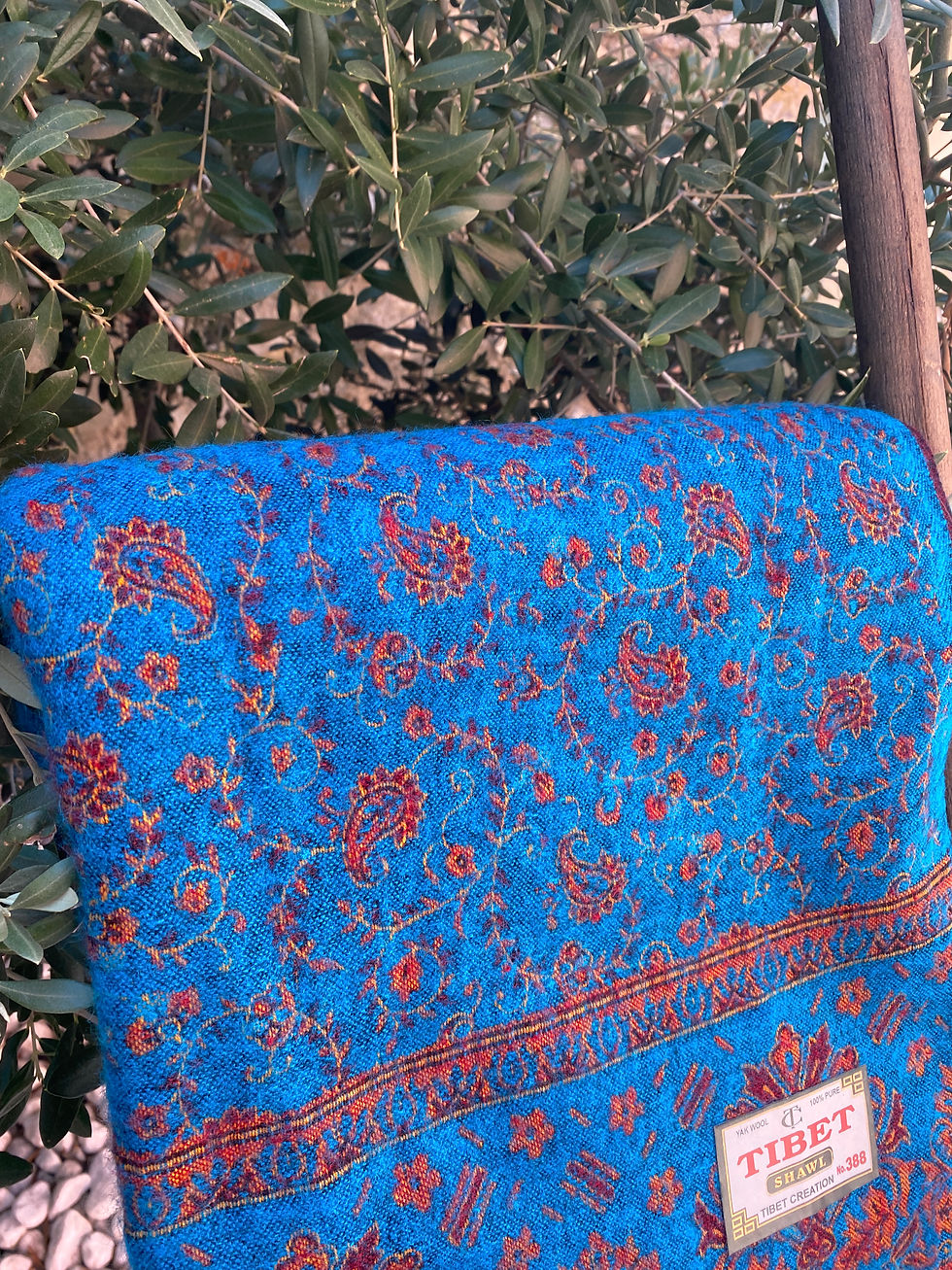 Miniatura: Coperta Tibetana / Coperta Scialle Tibetano - Media 