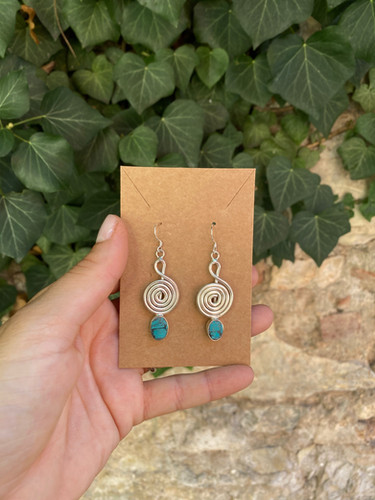 Orecchini Tibetani In Pasta Di Turchese / Tibetan Earrings