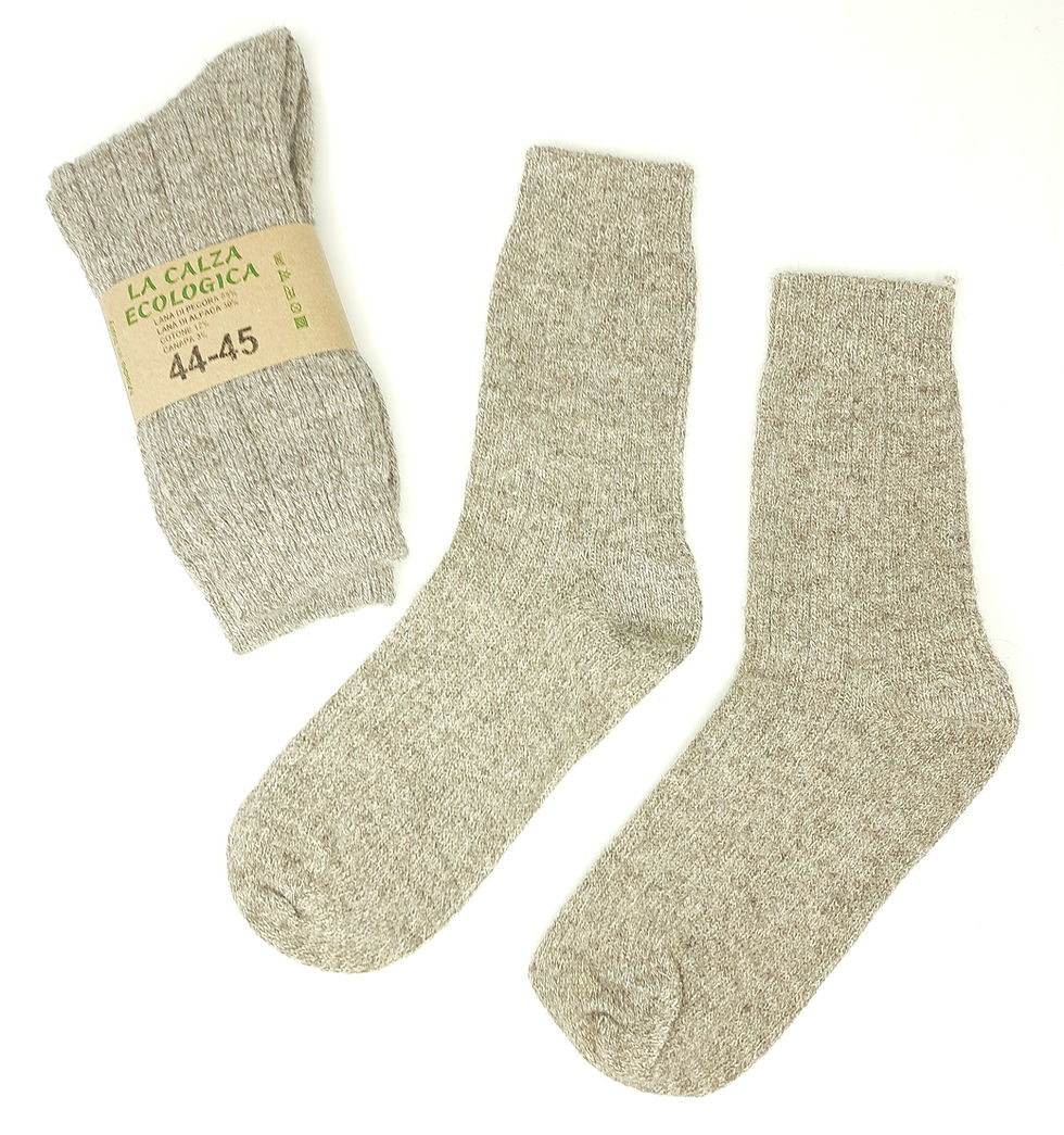 Calze in Lana - Ecologiche in Fibre Naturali non tinte