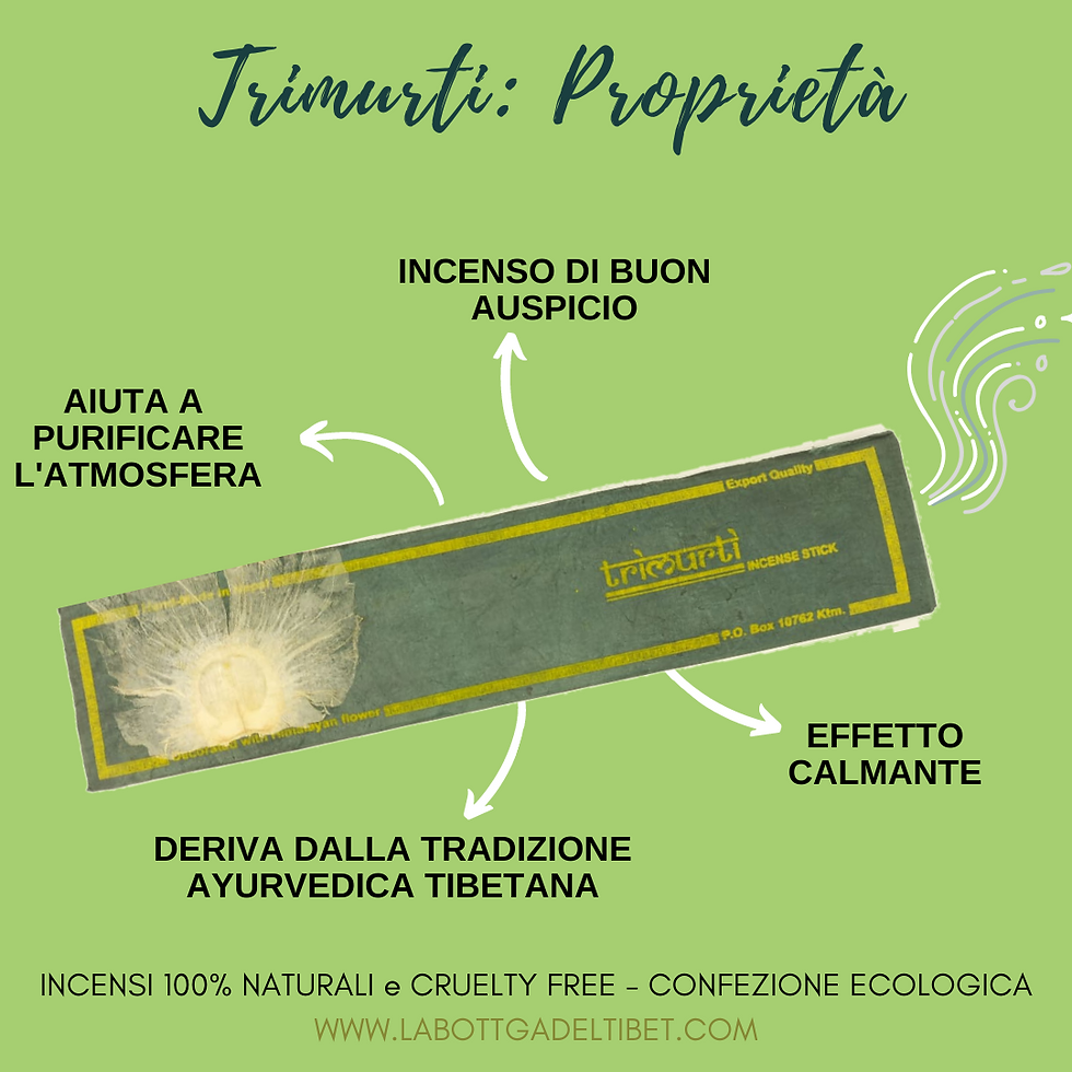Miniatura: Incenso Trimurti / 100% Naturale in Confezione Lokta con fiore Himalayano