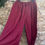Miniatura: Pantalone leggero Maharaja / Pantalone stile indiano con elastico / Colore Rosso