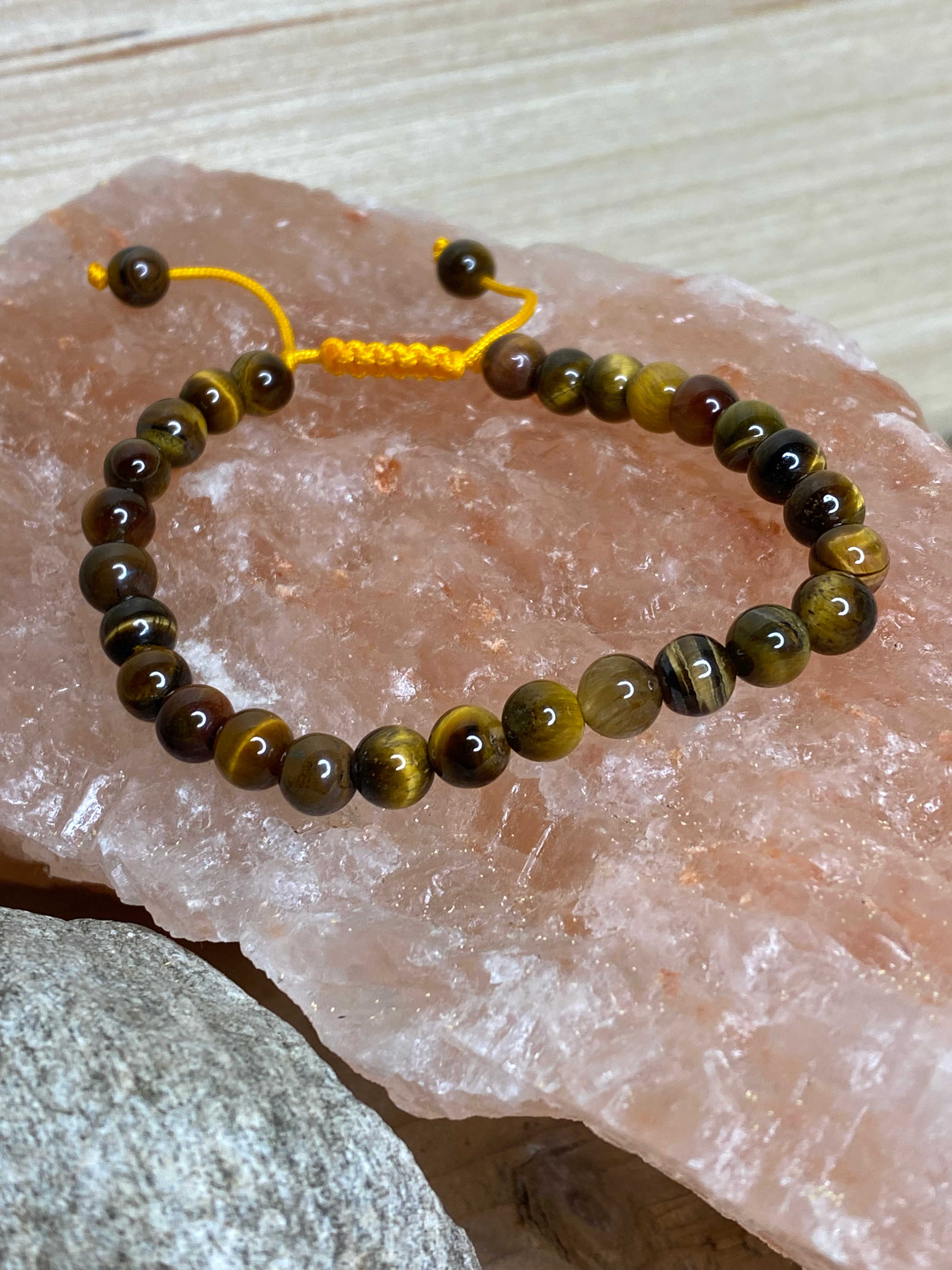 Bracciale Japamala Occhio di Tigre / Pietra del Giudizio e Creatività  / 6 mm