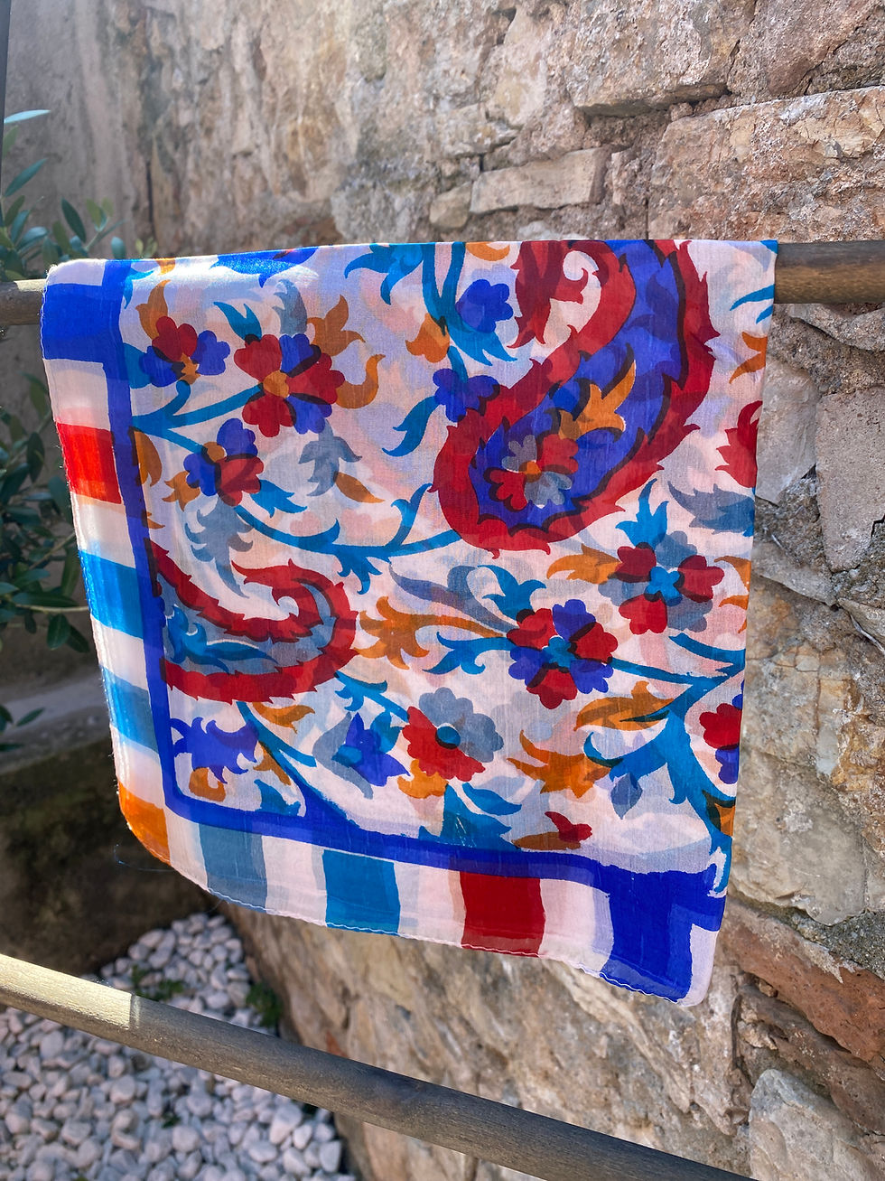 Miniatura: Foulard in Seta Stile Tibetano / Foulard 100% Pura Seta