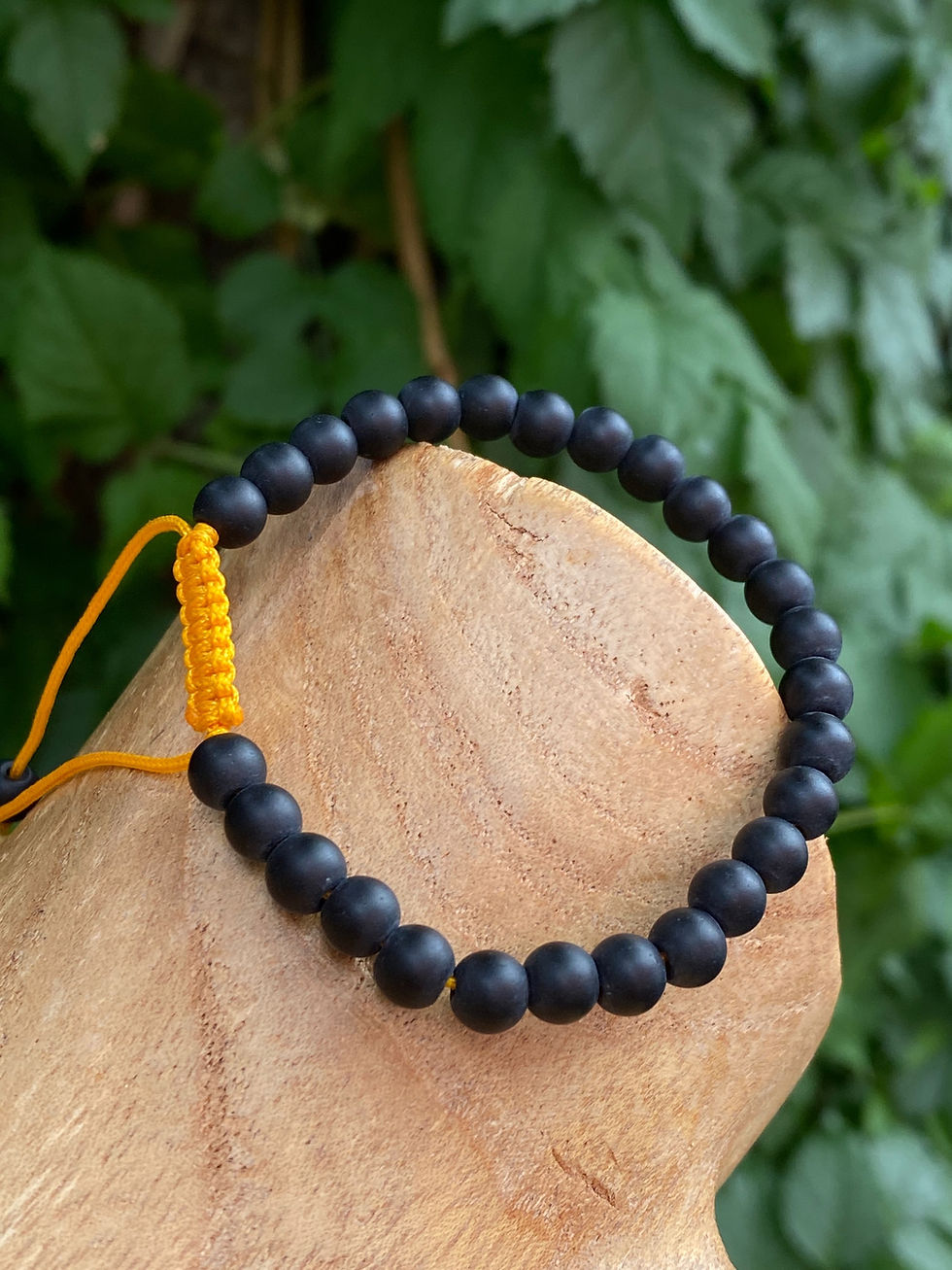 Bracciale Japamala in Shungite Nero Opaco - Pietra dell'Energia Positiva / 06 mm