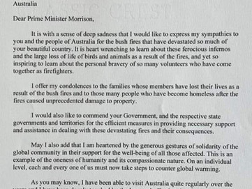 Lettera di Sua Santità XVI Dalai Lama al primo ministro dell'Australia
