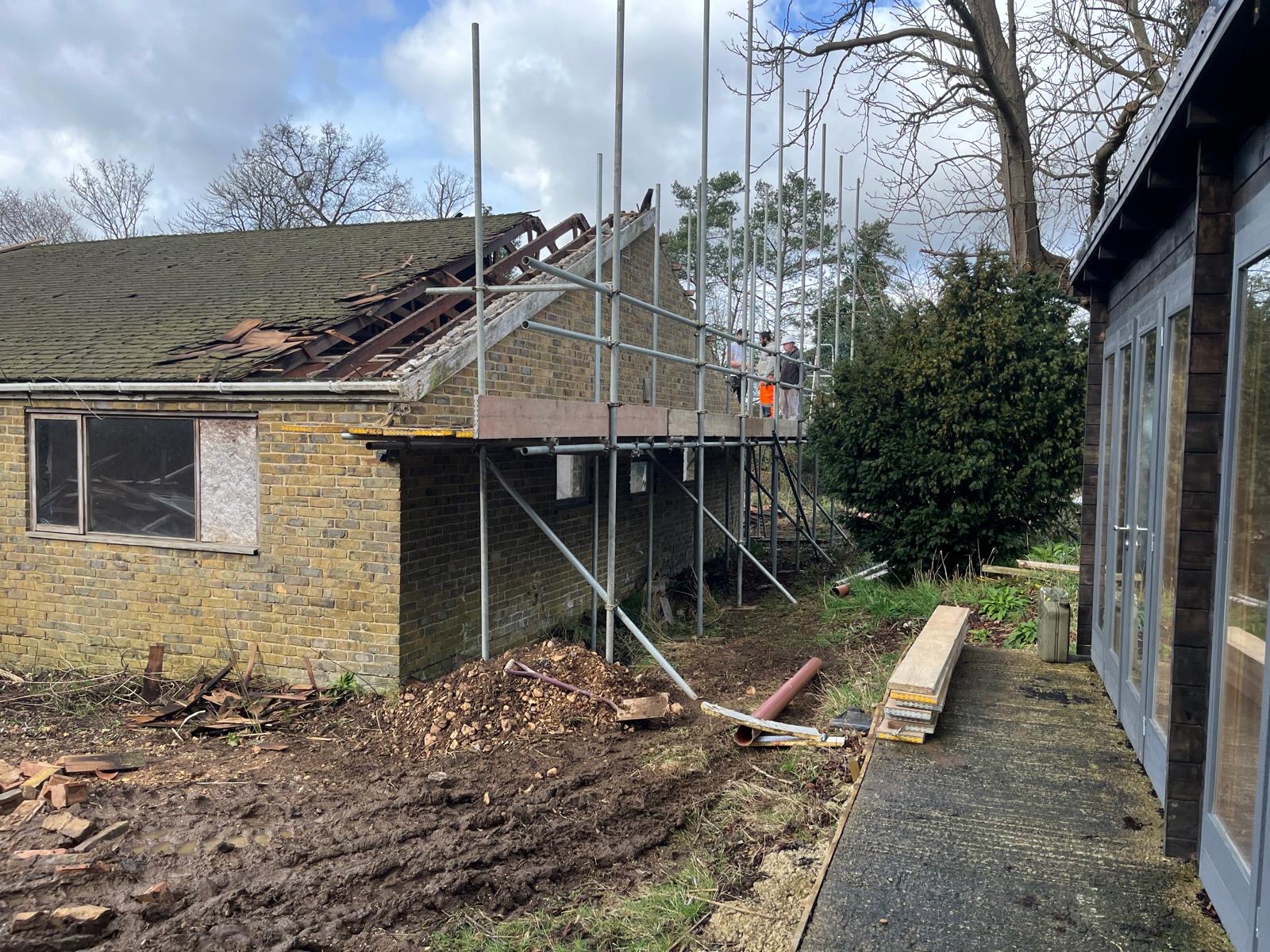 Codicote Road Welwyn bungalow to two-storey conversion, construction and structural timber work photograph 9