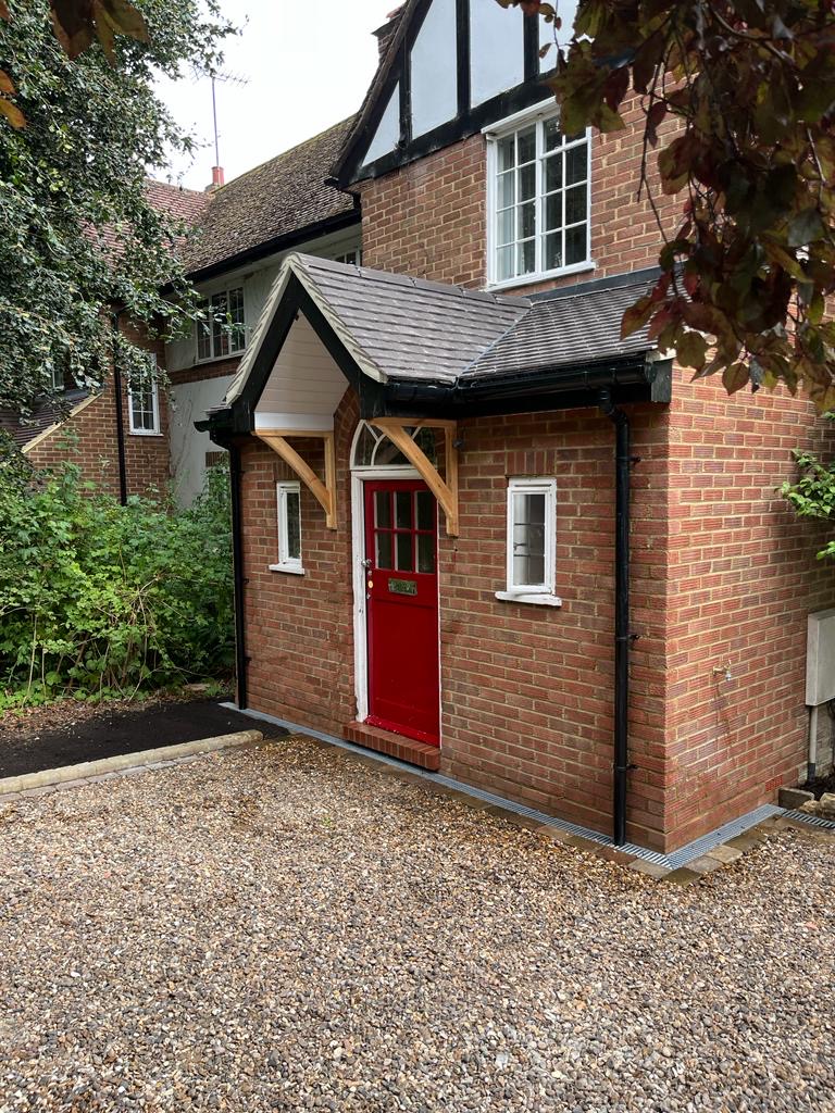 New brick-built porch at Cannonsfield Welwyn
