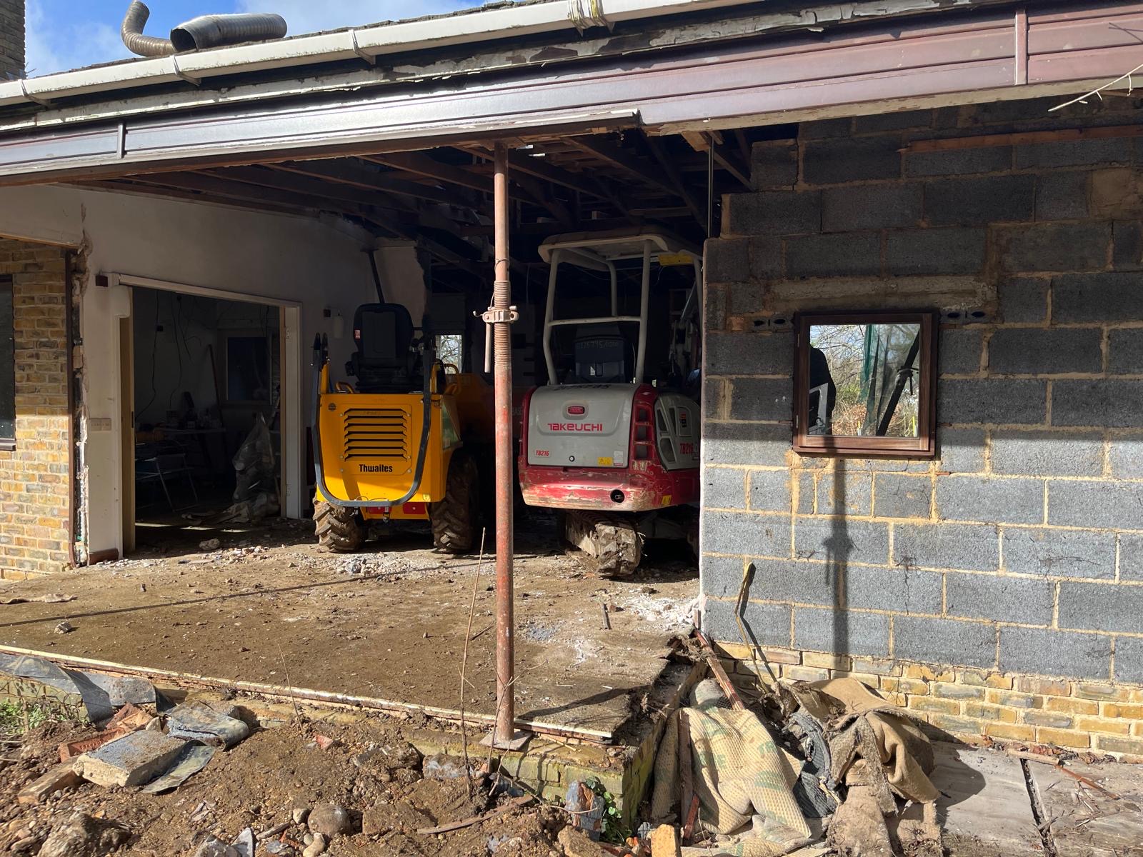 Codicote Road Welwyn bungalow to two-storey conversion, construction and structural timber work photograph 7