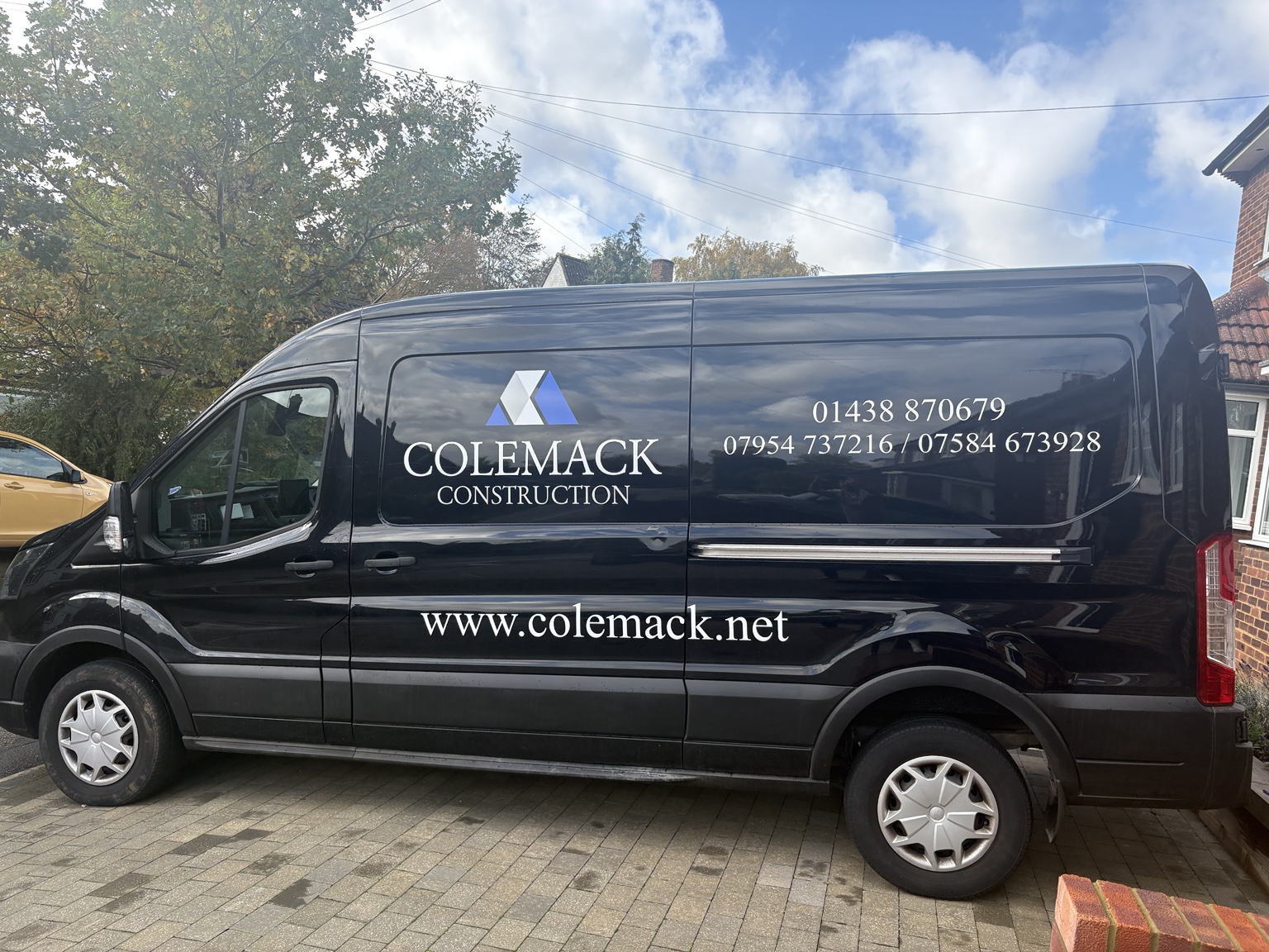 Colemack Construction branded company van