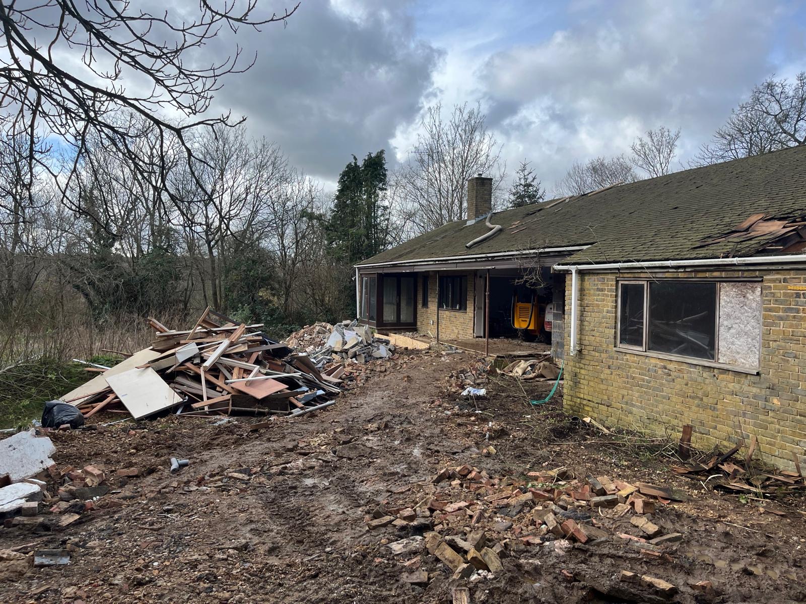 Codicote Road Welwyn bungalow to two-storey conversion, construction and structural timber work photograph 3