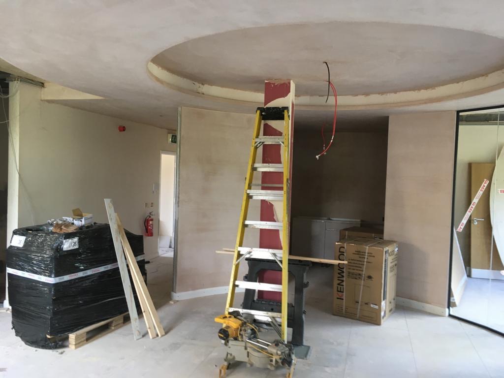 St Neots commercial office fit-out, completed interiors and feature detailing 4