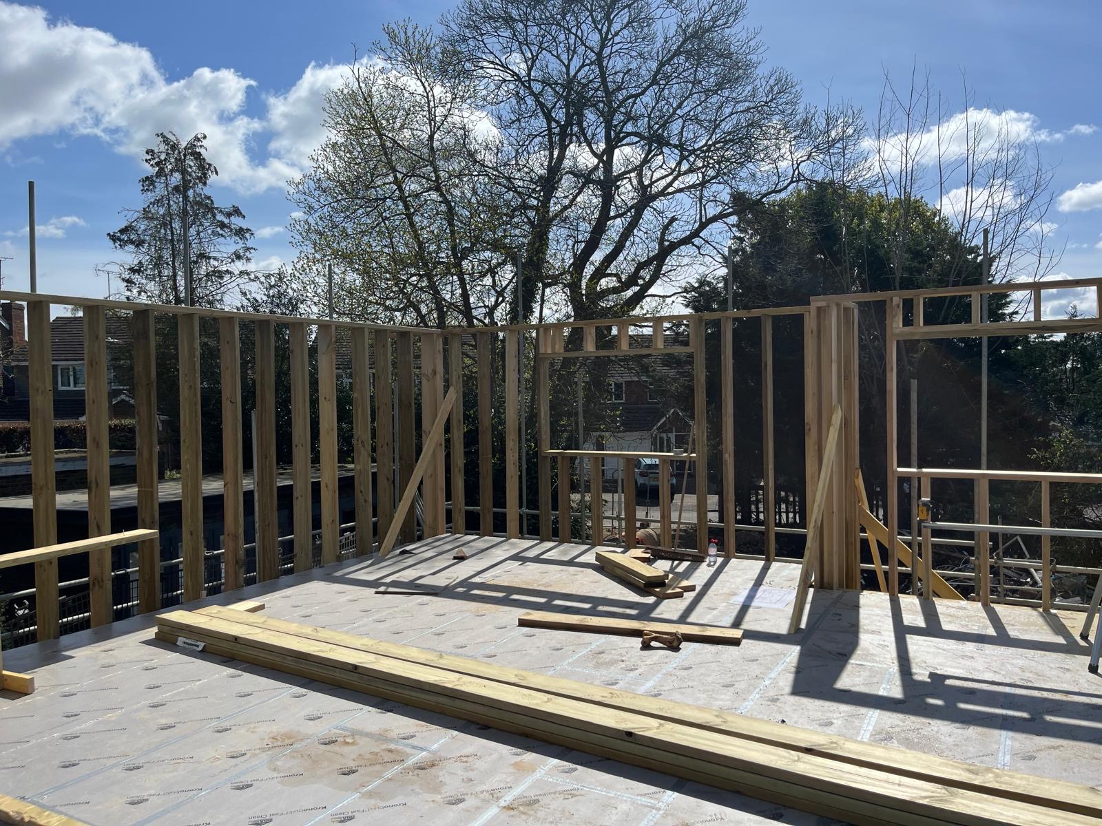 Codicote Road Welwyn bungalow to two-storey conversion, construction and structural timber work photograph 16