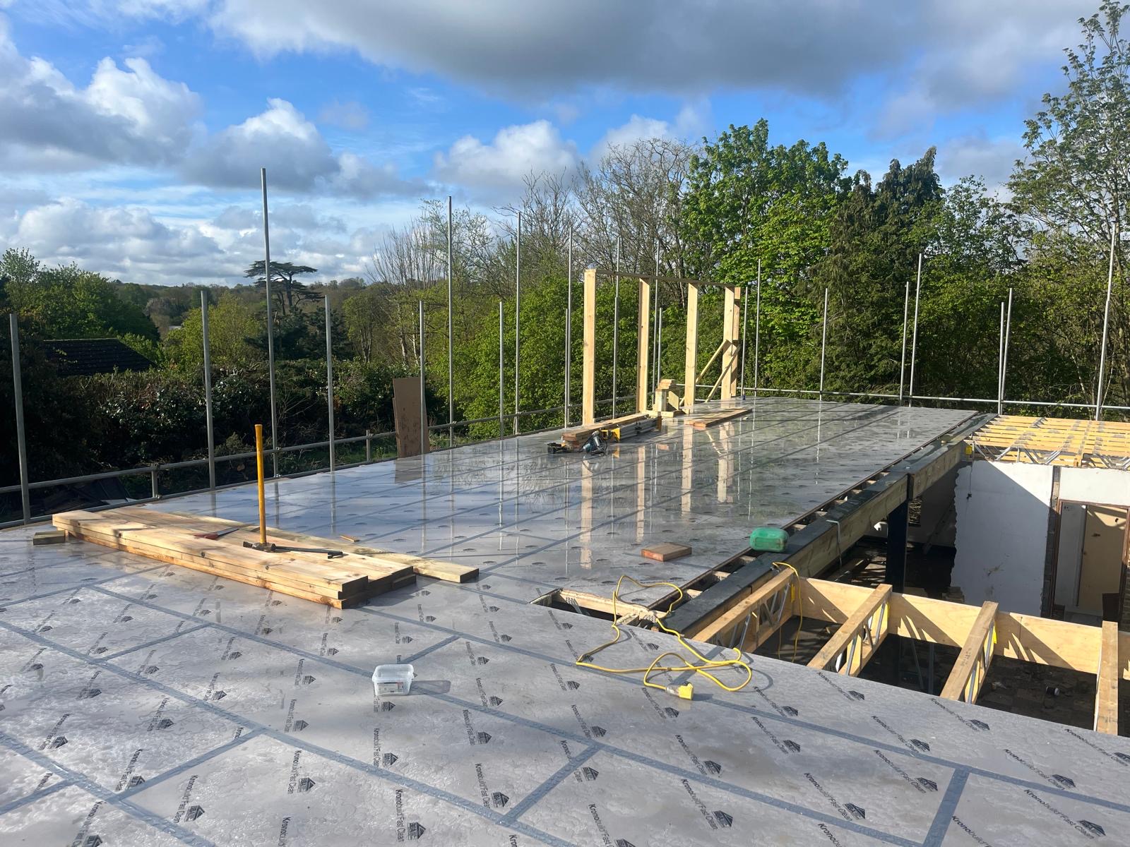 Codicote Road Welwyn bungalow to two-storey conversion, construction and structural timber work photograph 12