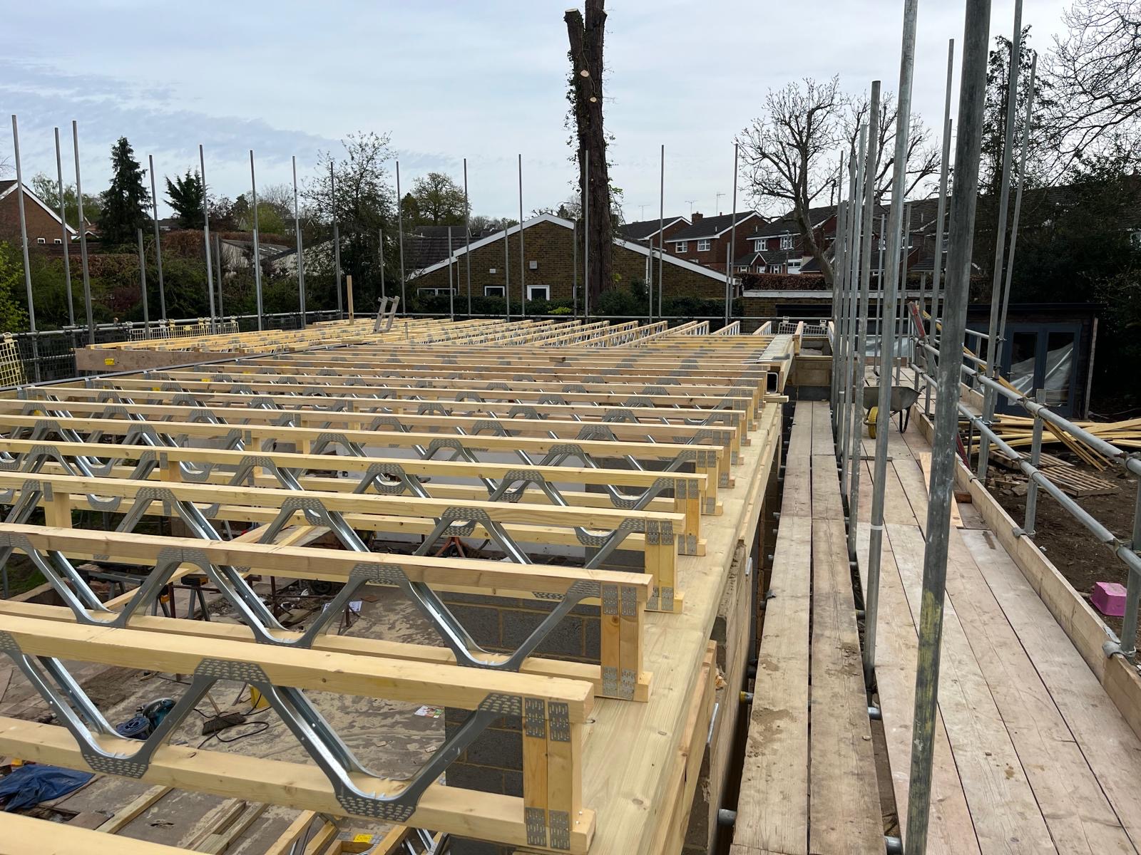 Codicote Road Welwyn bungalow to two-storey conversion, construction and structural timber work photograph 13