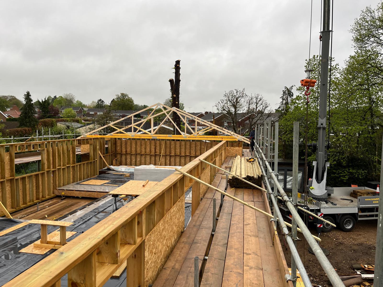 Codicote Road timber frame and roof structure photo 2