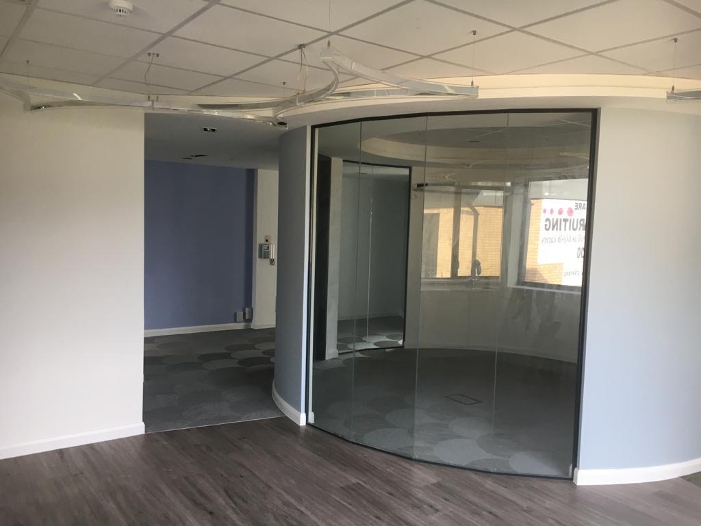 St Neots commercial office fit-out, completed interiors and feature detailing 2