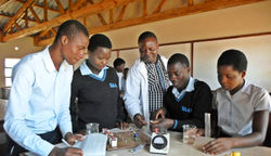 students in school lab