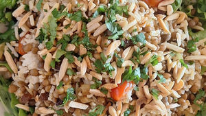 Ensalada marroquí de lentejas y arroz