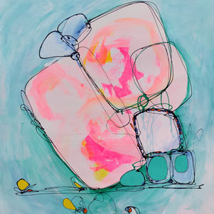 02 The Hug - Acrylic on paper mounted on wood - 24x19x1.5.jpeg