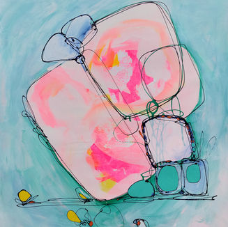 02 The Hug - Acrylic on paper mounted on wood - 24x19x1.5.jpeg