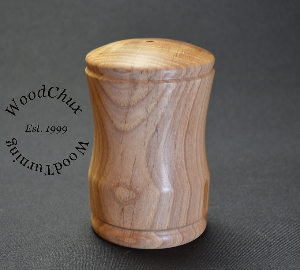 Thumbnail: Salt Shaker For Pepper Mill Elm Wood Wooden Handmade 936