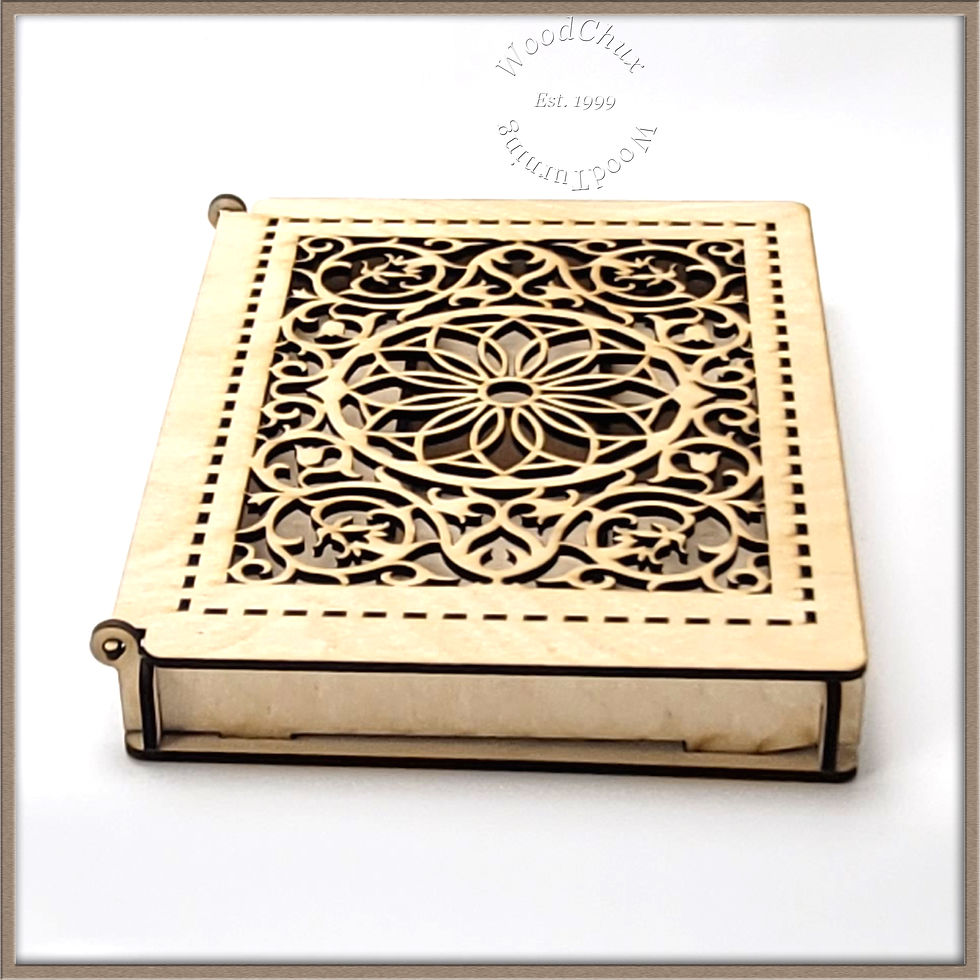 Thumbnail: Handmade Maple or Walnut Wood Jewelry Box with Decorative Top Hinged Lid