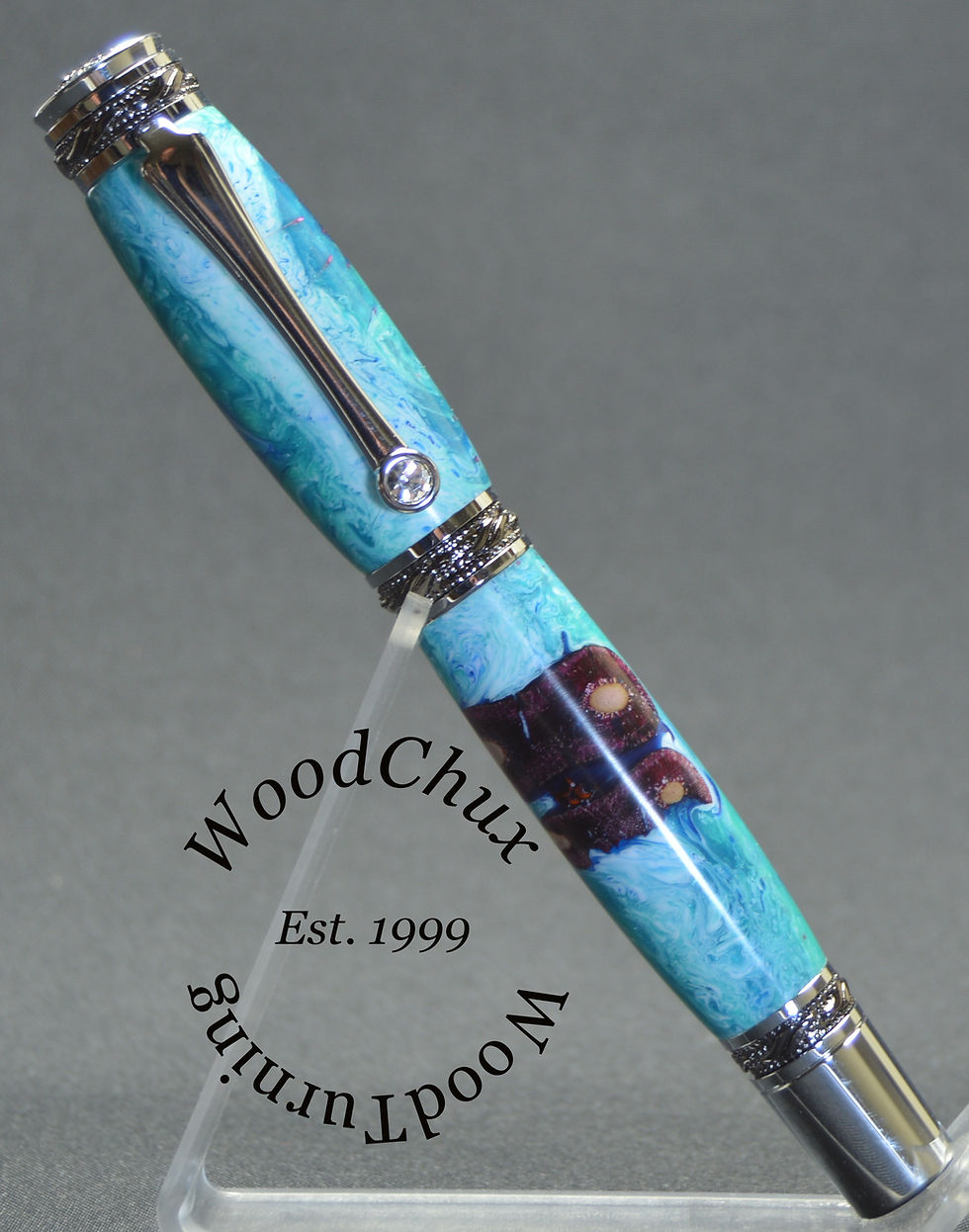 Thumbnail: HandMade Cattails Thistles Resin Writing Pen Ball Point Fountain 1579
