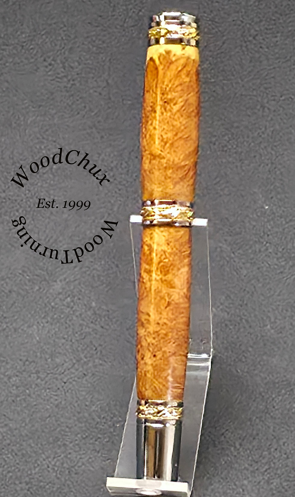 Thumbnail: HandMade Amboyna BurlWood Writing Pen Ball Point Fountain 1591