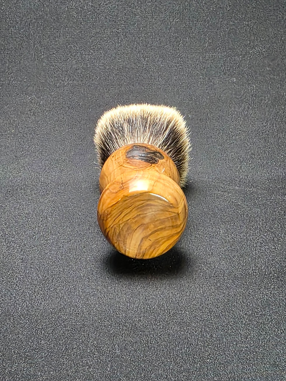 Thumbnail: Handmade Stained Olive Wood Shaving Badger Hair Brush 308