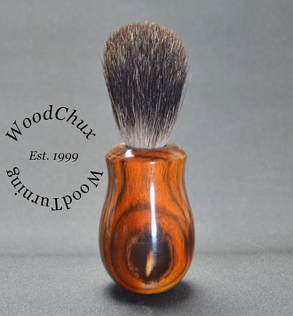 Thumbnail: Handmade Exotic Cocobolo Wood Shaving Badger Hair Brush 301