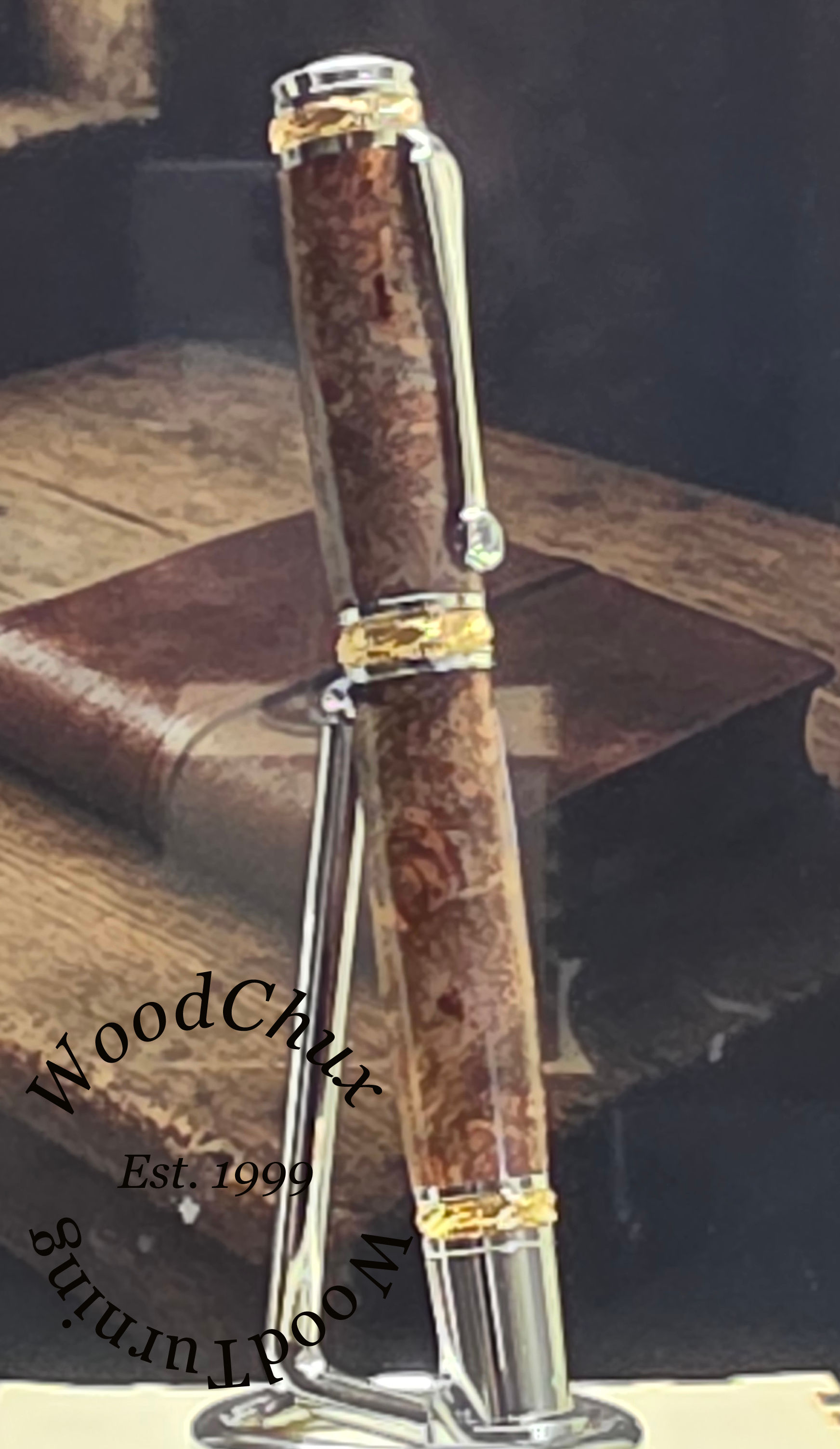 HandMade Weru Burl Wood Writing Pen Ball Point Fountain 1609