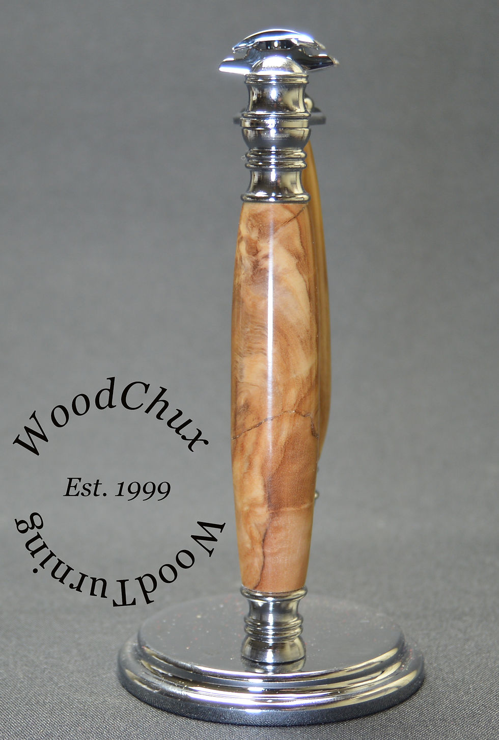 Thumbnail: Handmade Bethlehem Olive Wood Shaving Safety Razor Set 1054b