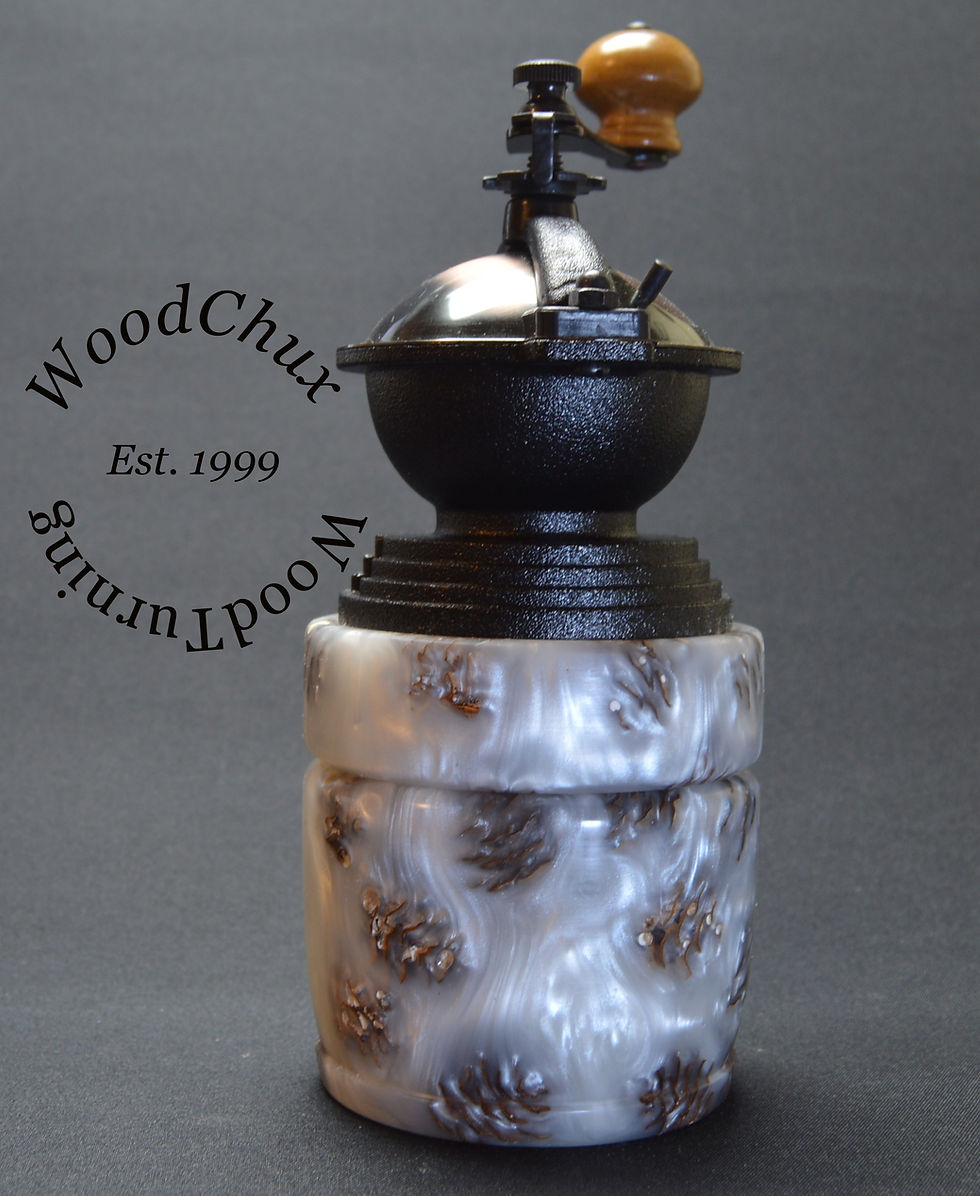 Thumbnail: Handmade Crank Pine Cones and Resin Coffee Grinder Mill 355