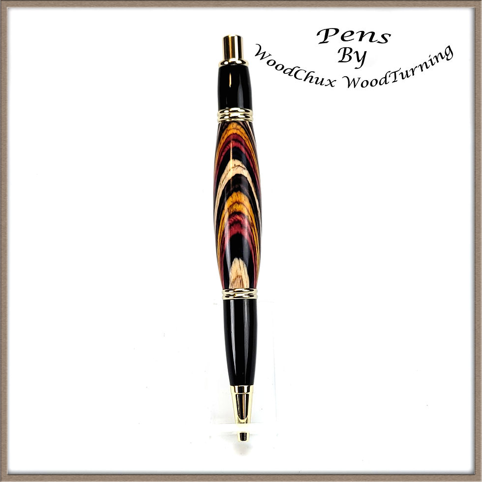 Thumbnail: Handmade Rollerball Writing Spectraply Wood Gatsby Click 1542