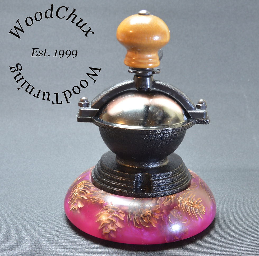 Thumbnail: Handmade Crank Pine Cones and Resin Coffee Grinder Mill 351