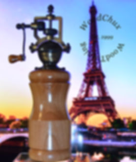 Pepper Mill Grinder Peppermill Black Cherry Wood Handmade 861