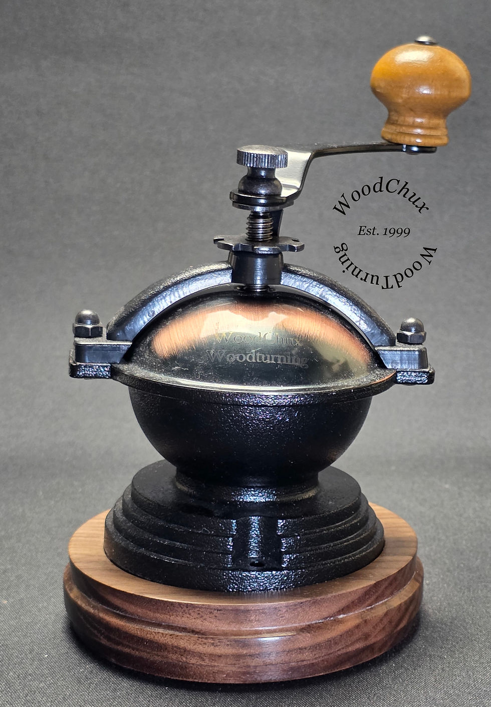 Thumbnail: Handmade Crank Walnut Wood Coffee Grinder Mill 385