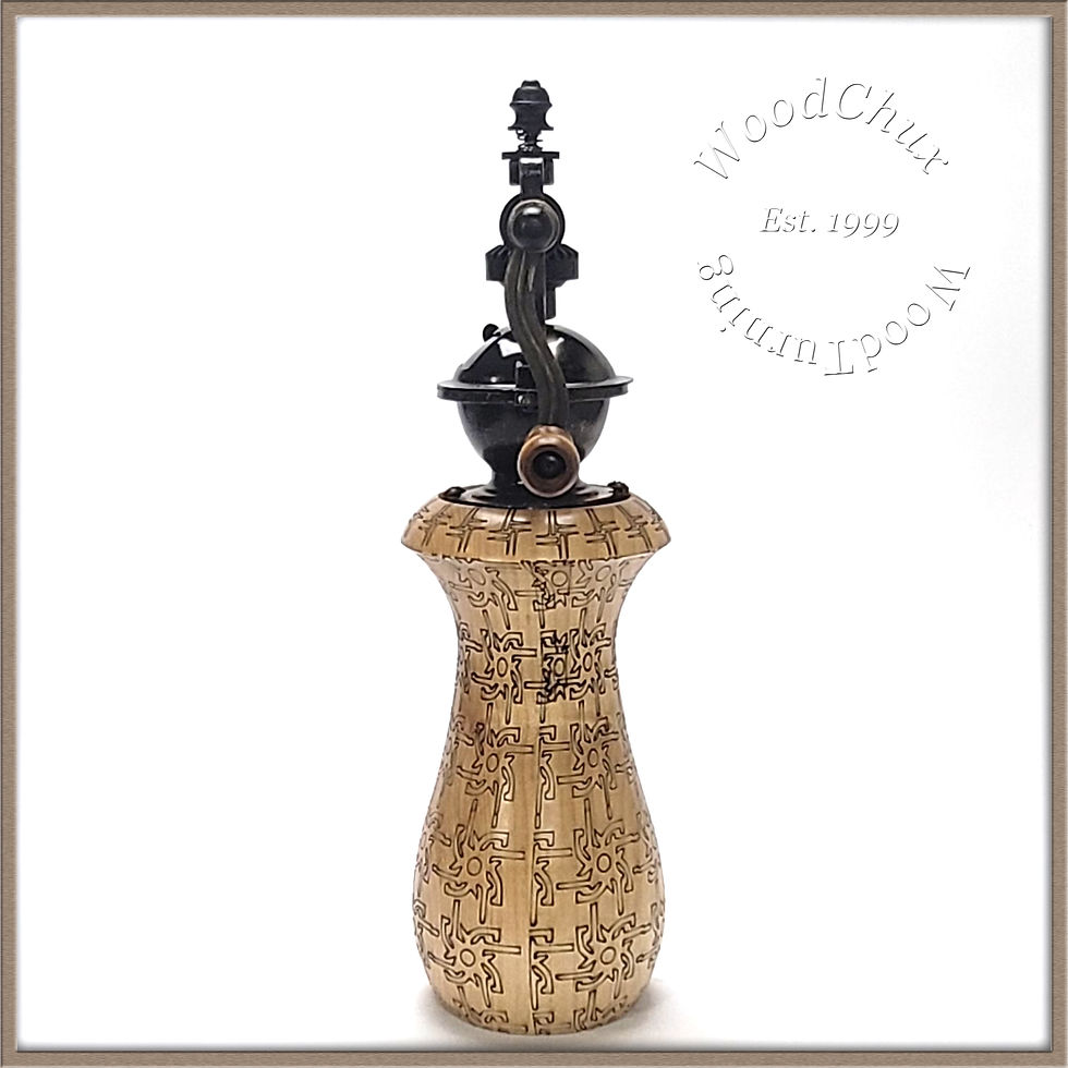 Thumbnail: Pepper Mill Grinder Peppermill Maple Wood Wooden Handmade 705